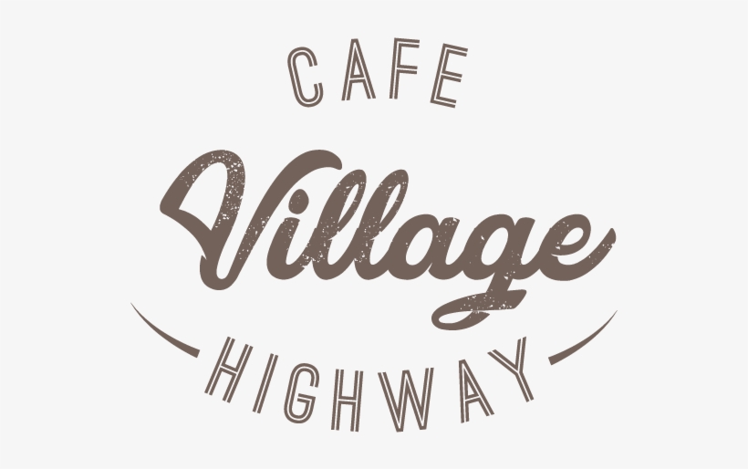 Cafe Village Highway Logo White Png - Calligraphy, transparent png download