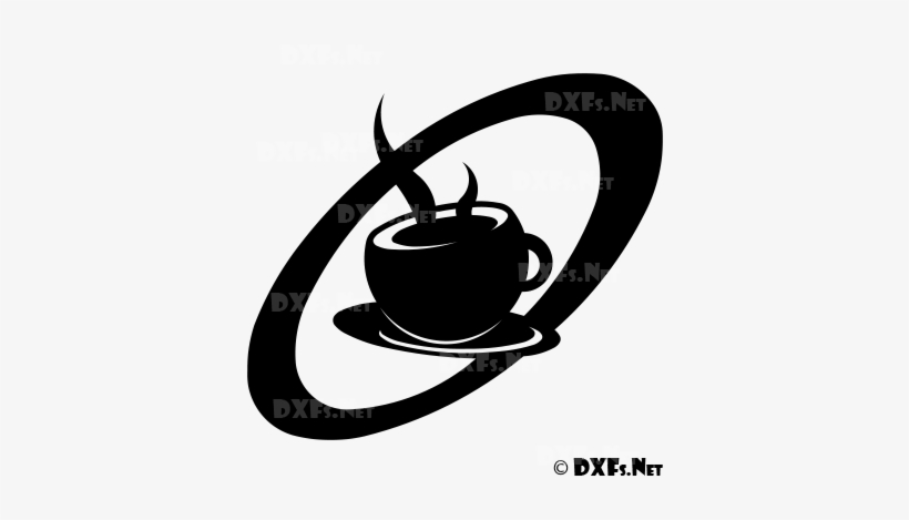 Dxf161 Modern Coffee Cup Silhouette Dxf Design - Coffee Dxf, transparent png download