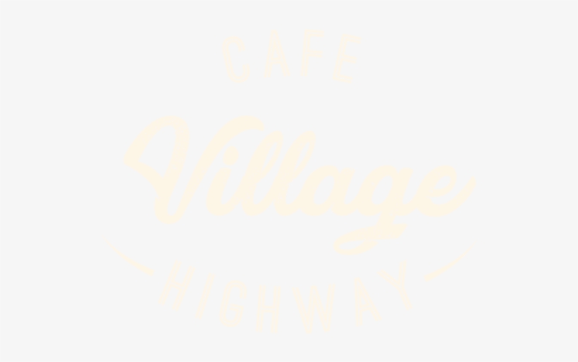 Cafe Village Highway Logo White Png - Calligraphy, transparent png download