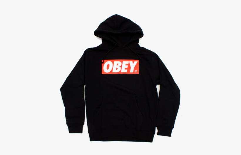 New Obey Hood The Box Black Clothing Men's Sweatshirts - Obey, transparent png download