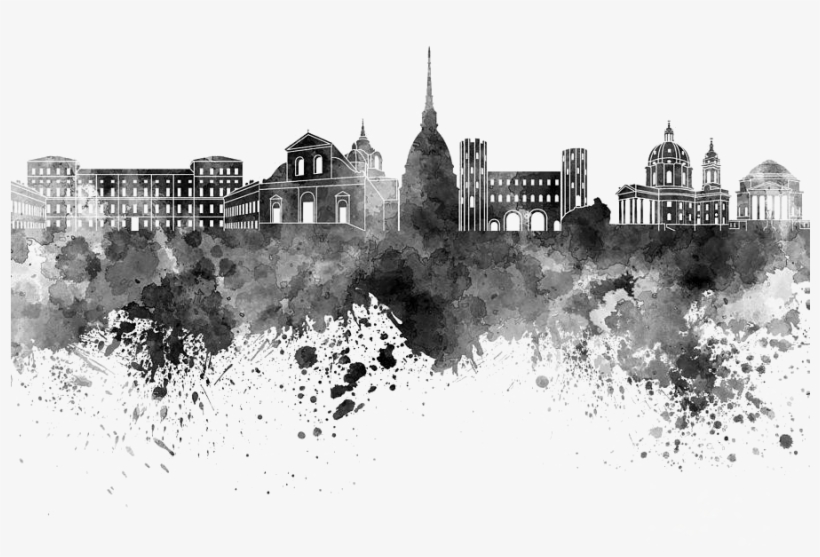 Painting Png Image Transparent - Watercolor Cityscape Black And White, transparent png download