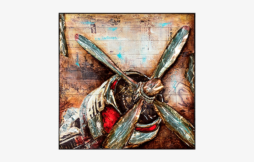 Image For 40x40" Airplane's Helix Painting From Brault - Painting, transparent png download