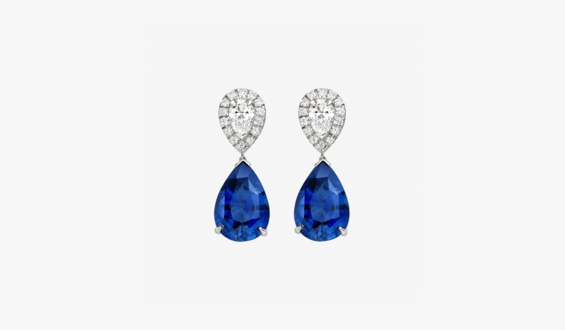Blue Sapphire Earring Png, transparent png download