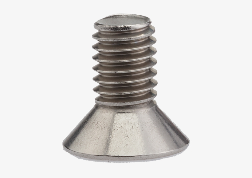 Threaded Flat Head Screw - Screw, transparent png download