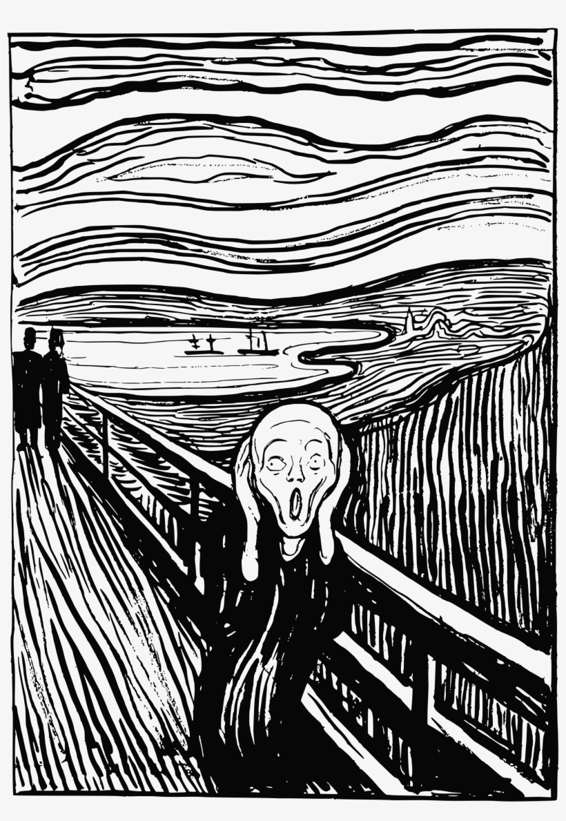 Image Result For Vector Images Of The Scream - Edvard Munch Scream Drawing, transparent png download