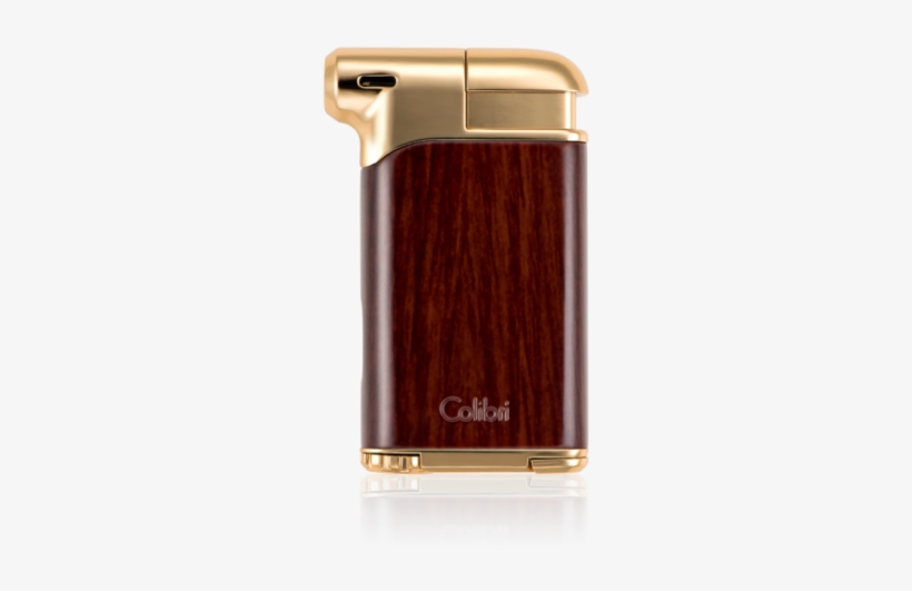 Gold Colibri Pipe Lighter With Dark Wood Finish To - Colibri Pacific & Sherlock Gift Set - Wood, transparent png download