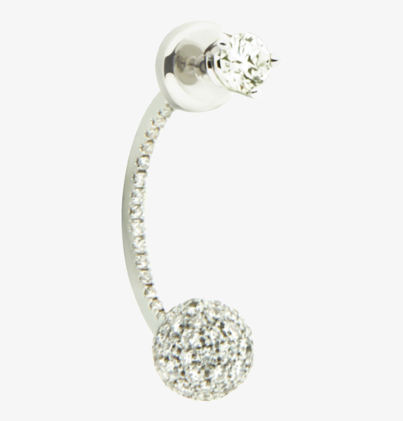 Dot And Sphere Diamond Earring - Delfina Delettrez Delfina Delettrez Sphere Earring, transparent png download