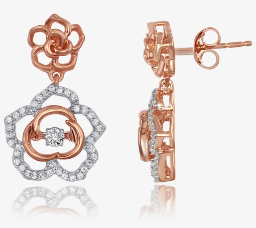 Enchanted Disney's Belle 14kt Rose Gold Diamond Rose - Enchanted Disney Belle's Rose Diamond And Rose Gold, transparent png download