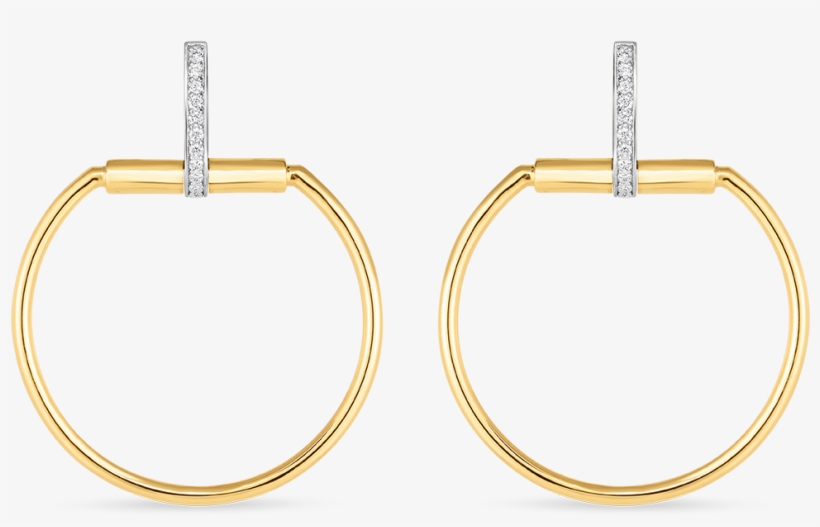 Roberto Coin Round Large Diamond Earrings, transparent png download
