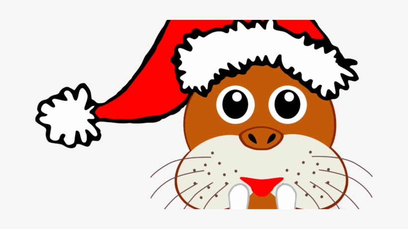 Santa Hat Clipart Photos - Clip Art Animal Head, transparent png download