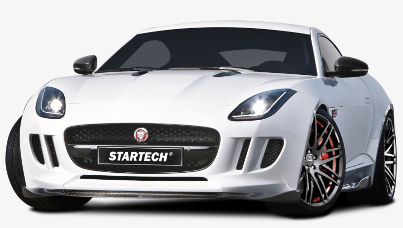 White Startech Jaguar F Type Coupe Sports Car Png Image - Jaguar F Type Lumma, transparent png download