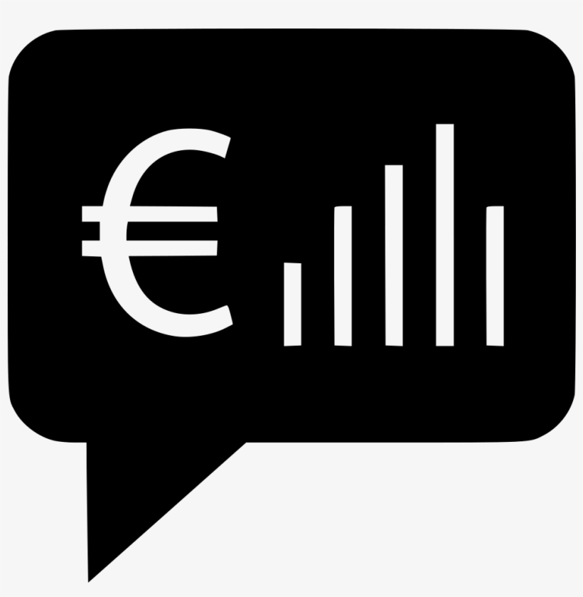 Euro Sign Email Bubble Business Comments - Currency, transparent png download