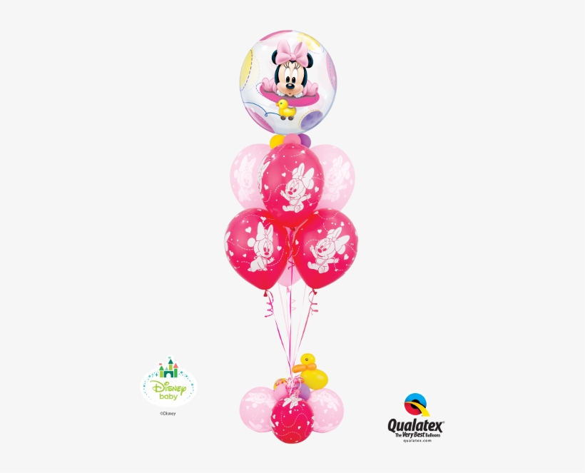 Disney Baby Minnie Bouquet - 22" Single Bubble Baby Minnie - Mylar Balloons Foil, transparent png download
