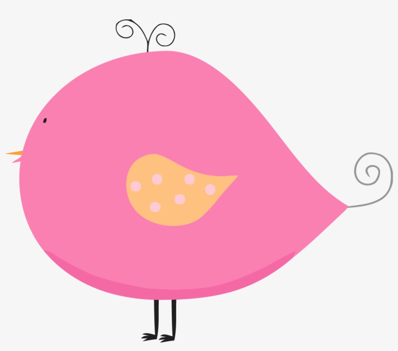 Pink Bird Polka Dot Wings Clipart Png - Pink Bird Clip Art, transparent png download