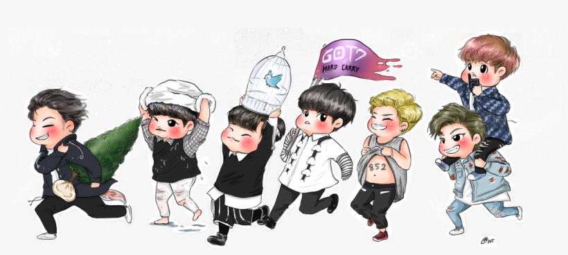 Gorro Natal Png Image Next - Got7 Hard Carry Fanart, transparent png download