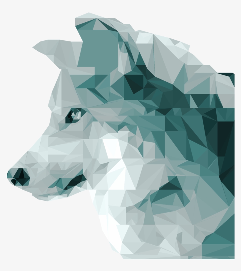 Low Polygon Iced Wolf By Mxrrrr-dbc180q - Wolf Polygon Png, transparent png download