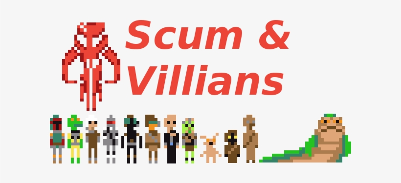 Boba Fett, Bossk, Dangar, Ig 88, 4 Lom, Boushh, Bib - Tusken Raider Pixel Art, transparent png download