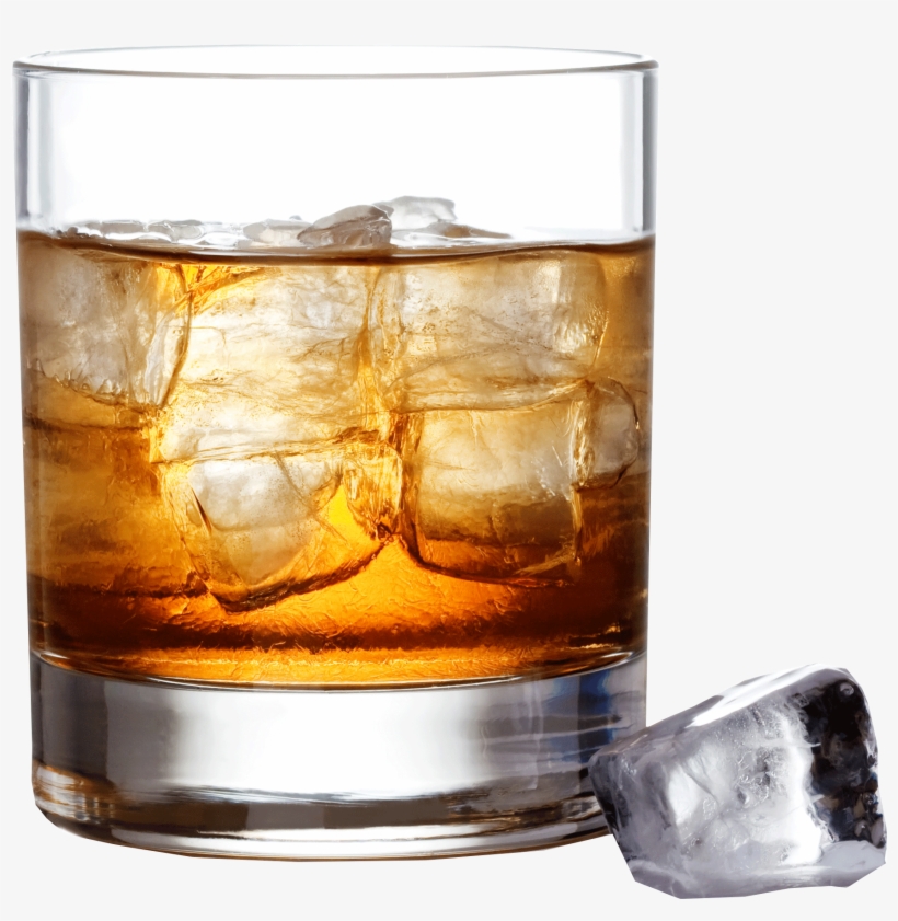 Whisky With Ice - Whisky Glass With Ice Png, transparent png download