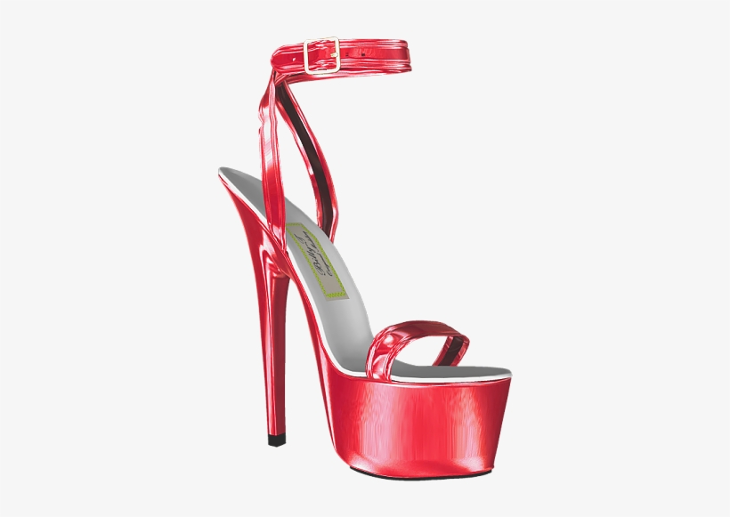 Red Female Sandals Png Clipart - High Heel Sandals Png, transparent png download