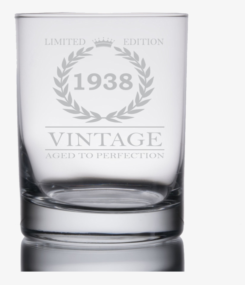 Birthday Year Engraving Heavy Base - Birthday Whiskey Glasses, transparent png download