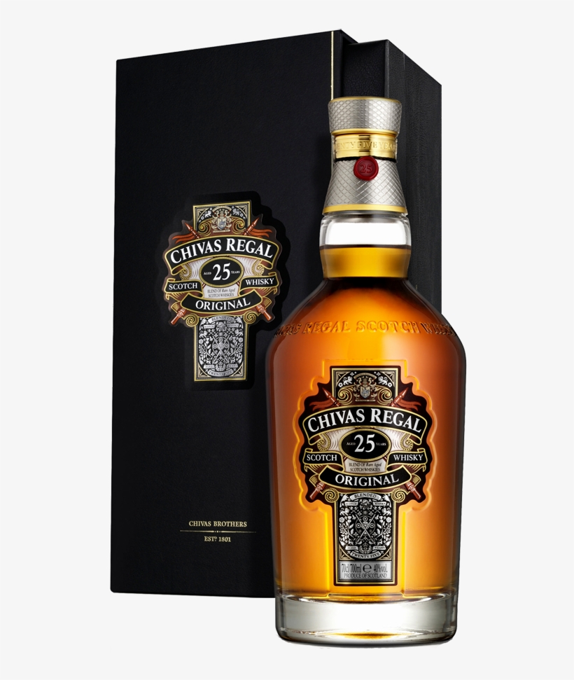 Whisky Chivas Regal - Chivas Regal 25 Year Old Blended Scotch Whisky, transparent png download