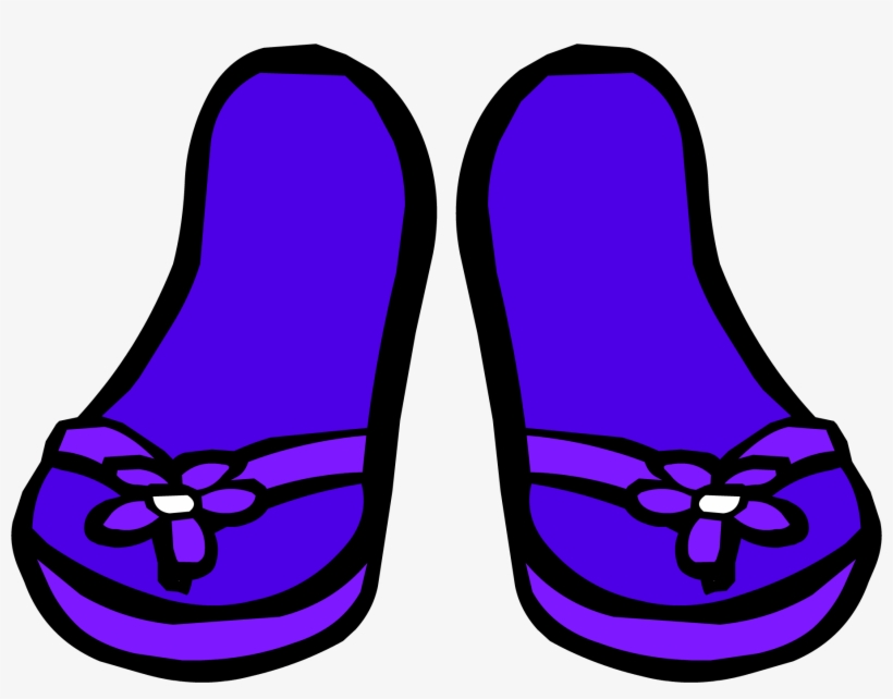 Purple Sandals Icon - Flip Flops Club Penguin, transparent png download