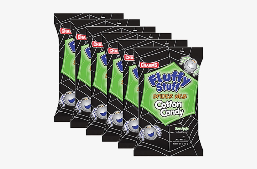 Charms Fluffy Stuff Spider Web Cotton Candy - Fluffy Stuff Cotton Candy, transparent png download
