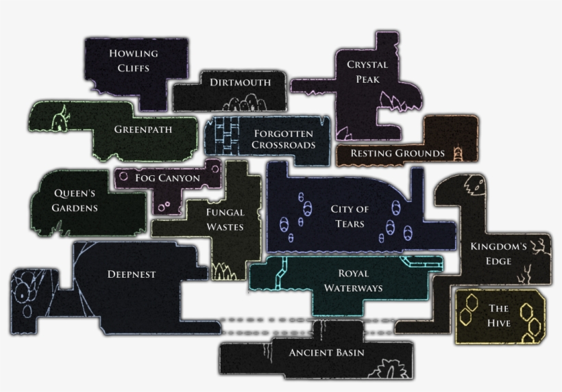 Tamaño De Archivo - Mapa Completo Hollow Knight, transparent png download