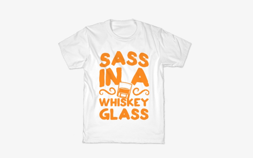 Sass In A Whiskey Glass Kids T-shirt - Barney Dead, transparent png download