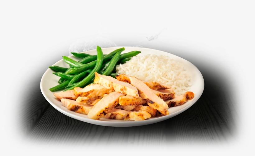 Grilled Chicken With Rice And Green Beans - Chicken, transparent png download