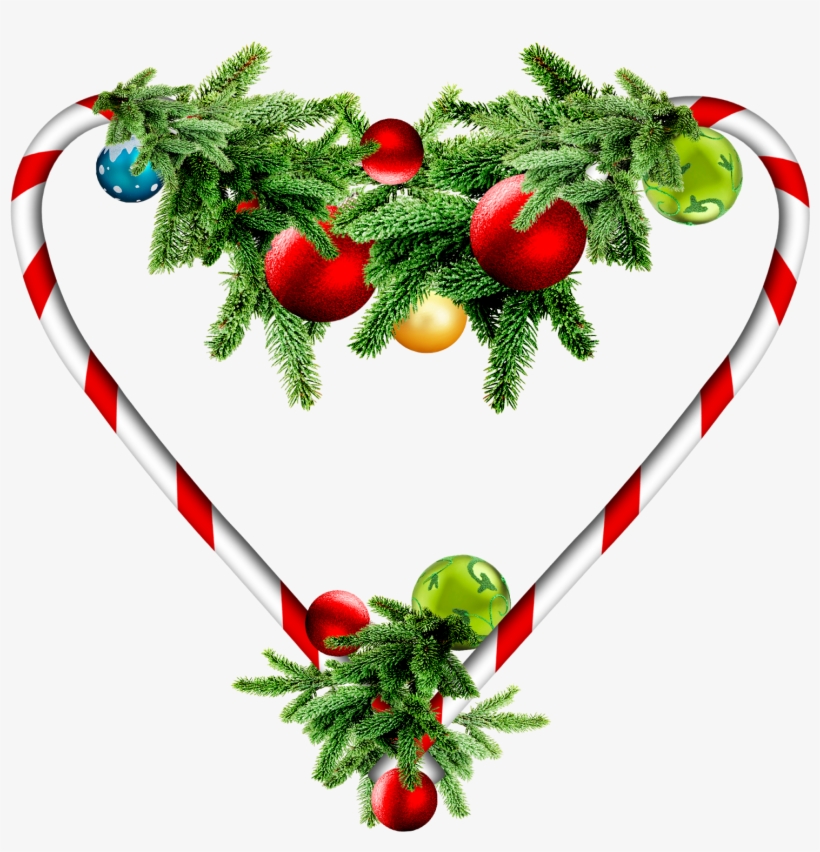Adornos Con Corazón Para Navidad - Christmas Tree, transparent png download