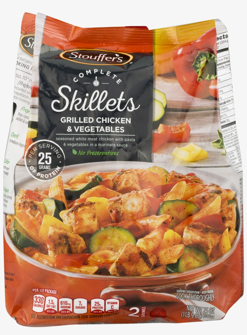 Stouffer's Complete Skillets Grilled Chicken & Vegetables, - Stouffers Complete Skillets Thai Style Ginger Chicken,, transparent png download