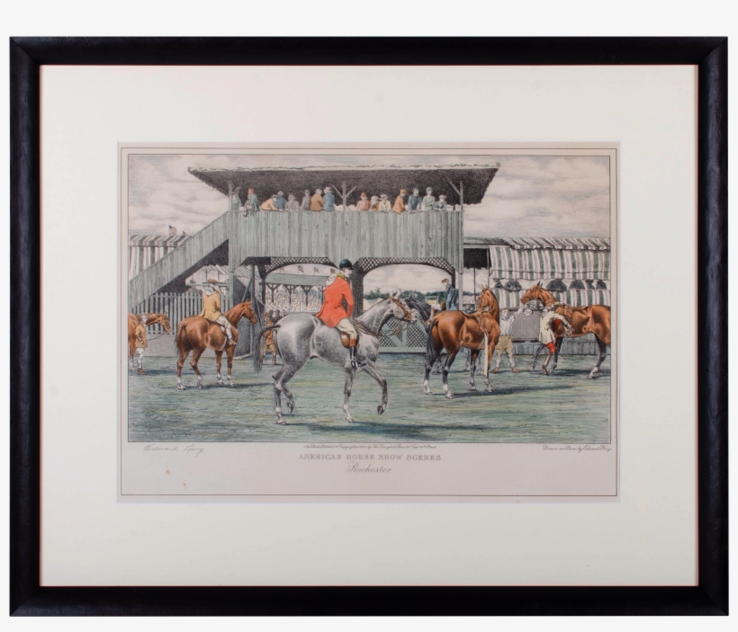 Edward King American Horse Show Lithograph On Chairish, transparent png download