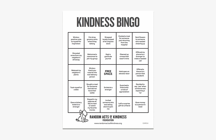 Have Some Fun Being Kind By Playing Kindness Bingo - Number, transparent png download