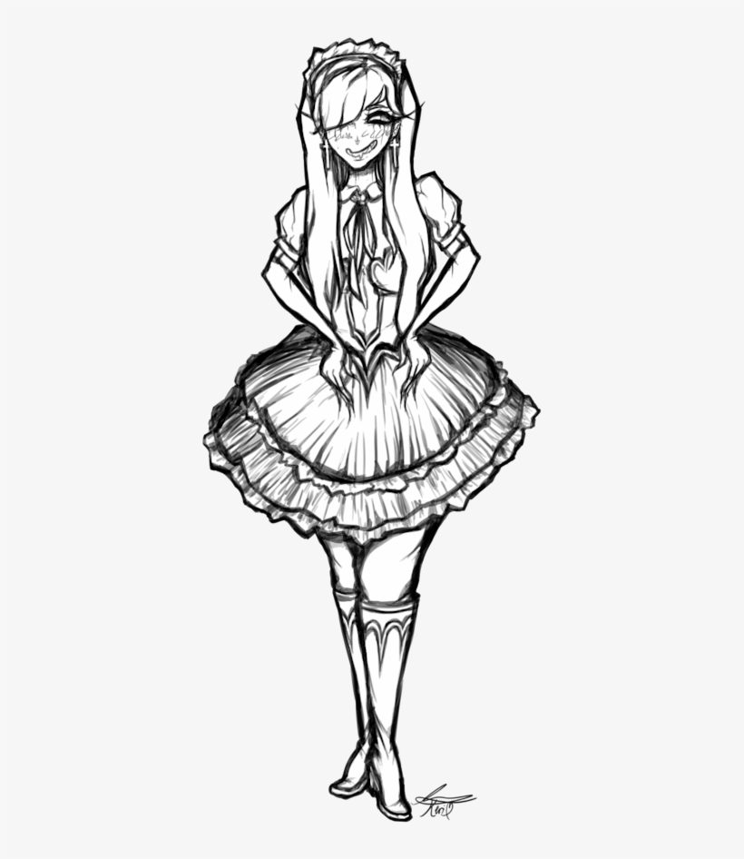 Keri Lolita Lineart By Kerivamp On Deviantart Clip - Clip Art, transparent png download