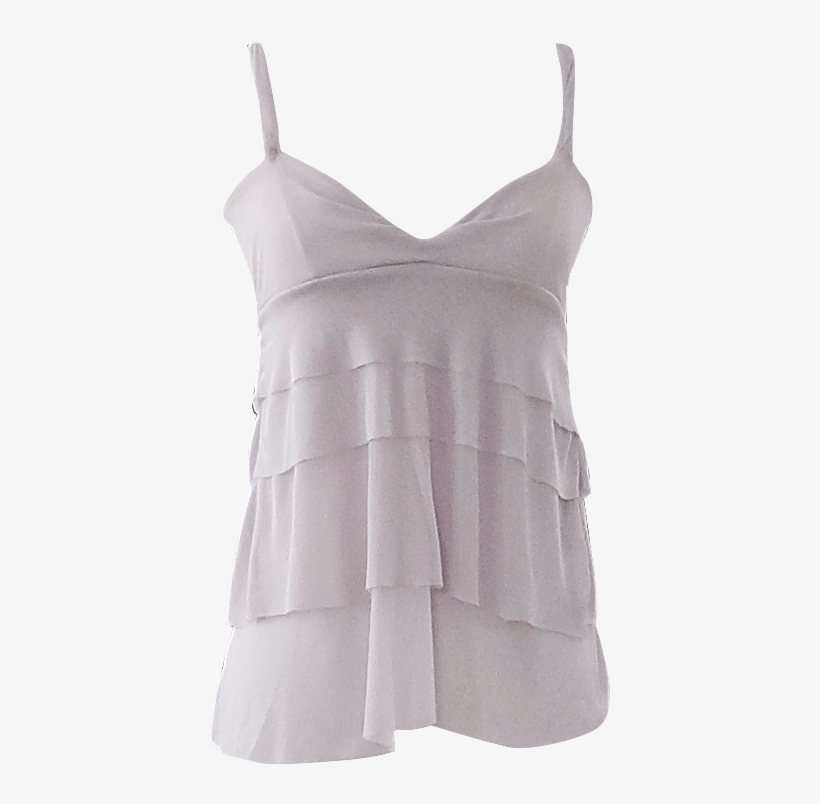 Gray Tiered Waterfall Tank Top By British Steele - Lingerie Top, transparent png download