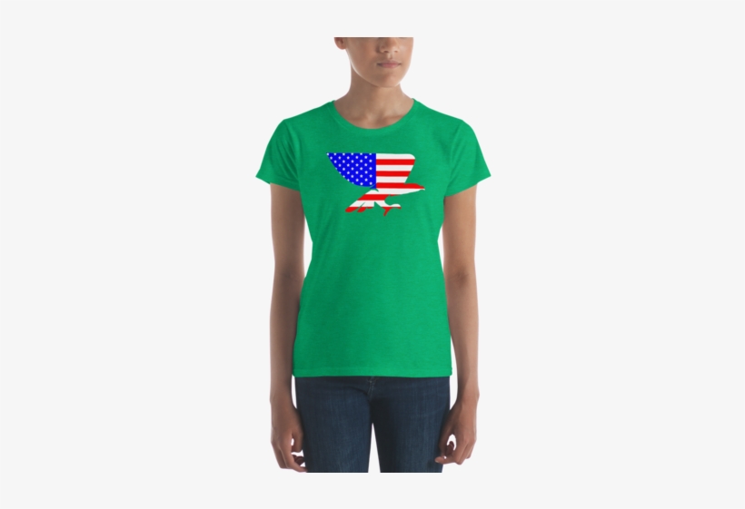 American Flag Eagle Women's T-shirt - T-shirt, transparent png download