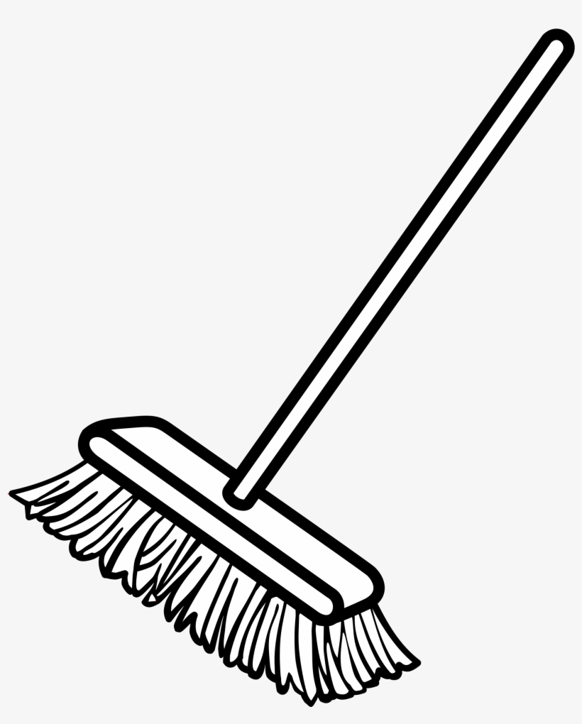 Clipart Line Art Big Image Png - Black And White Clip Art Broom, transparent png download