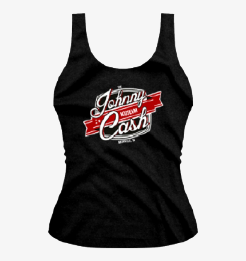Johnny Cash Museum Ladies Logo Black Tank Top - Active Tank, transparent png download
