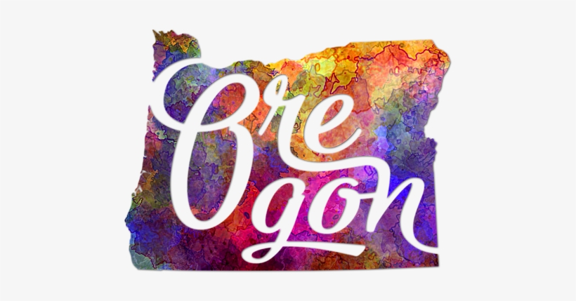 Bleed Area May Not Be Visible - Painting Of State Of Oregon, transparent png download