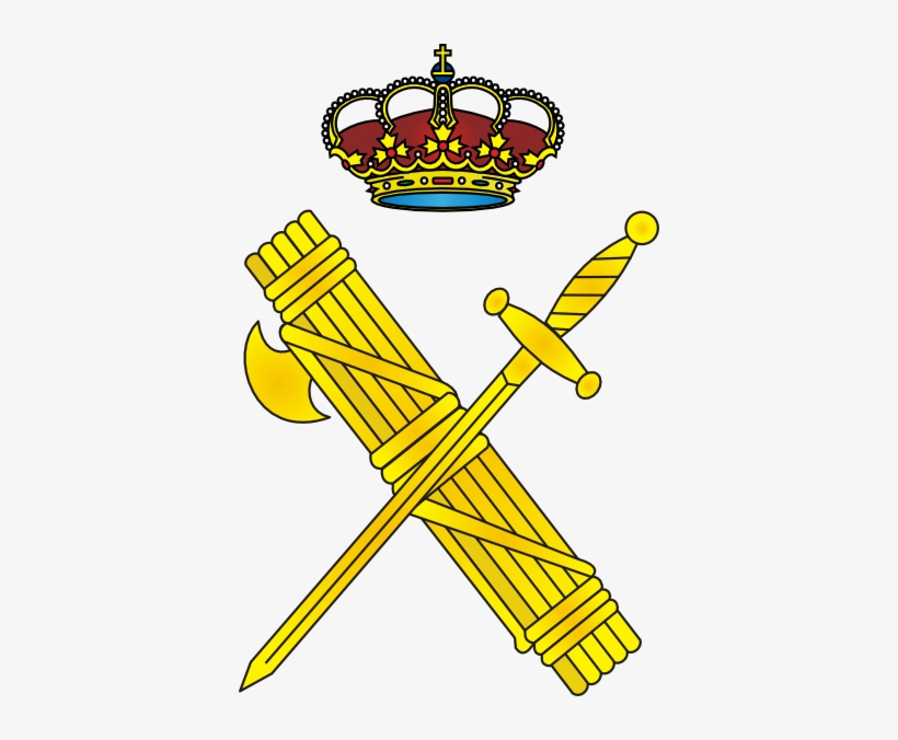 Free Vector Sword Axe Crown Clip Art - Guardia Civil Png, transparent png download