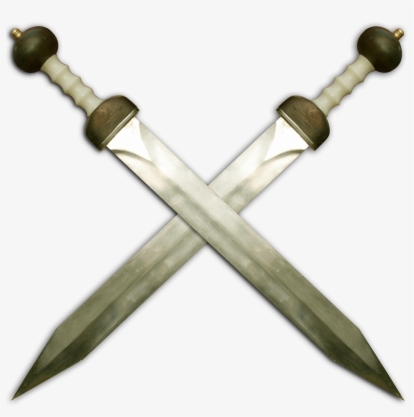 Crossed Gladius Clipart Gladius Gladiator Sword - Crossed Gladius, transparent png download