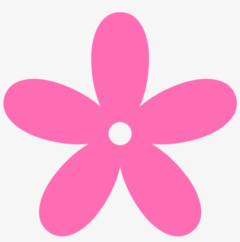 Pink Butterfly Clipart Png - Pink Flower Clipart, transparent png download