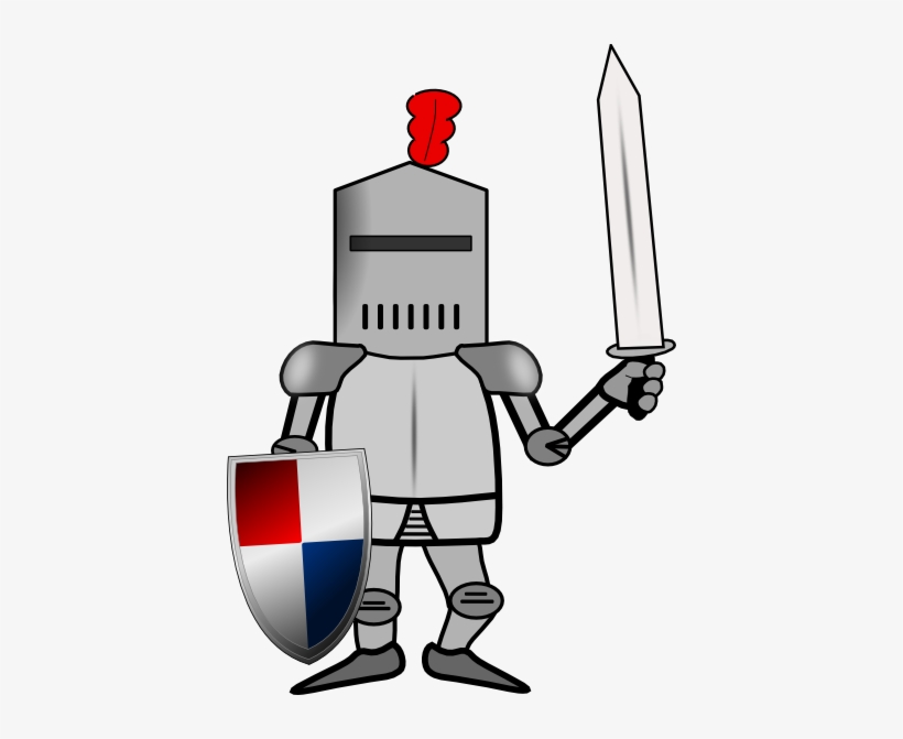 Knight With Sword Cartoon