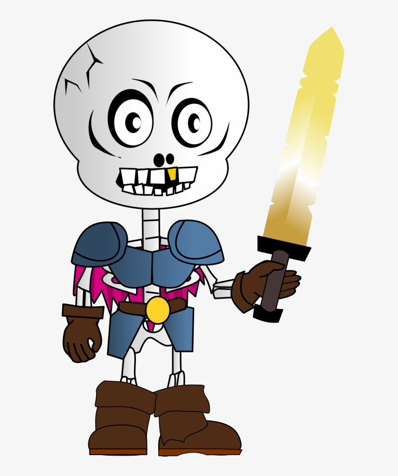 Skeleton Holding Sword Svg Clip Arts 402 X 601 Px, transparent png download
