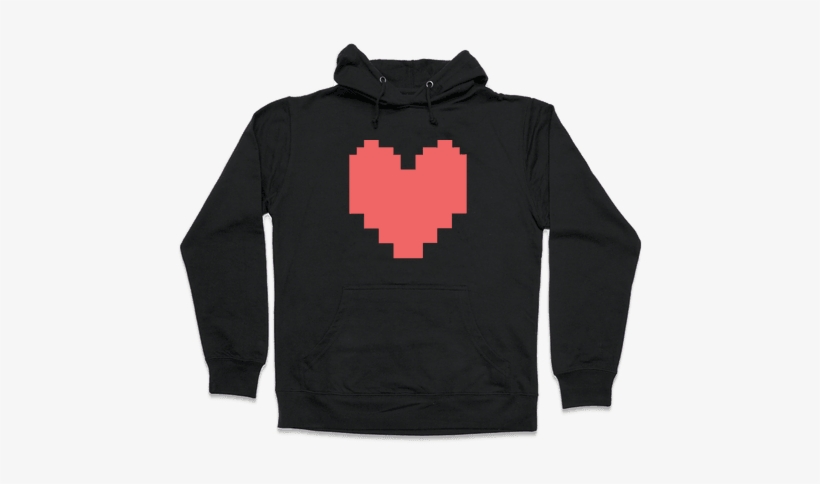 Undertale Pixel Heart Hooded Sweatshirt - Read Books And Be Happy Hoodie: Funny Hoodie From Lookhuman., transparent png download