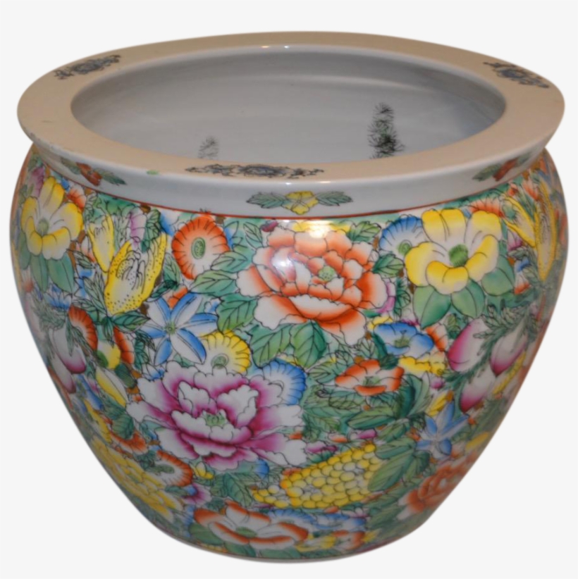Chinese Porcelain Koi Fish Bowl - Porcelain, transparent png download