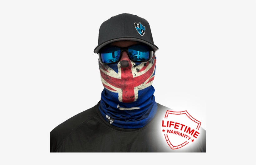 Sa Fishing Sa Co. Australian Flag Face Shield In Red/white/blue, transparent png download