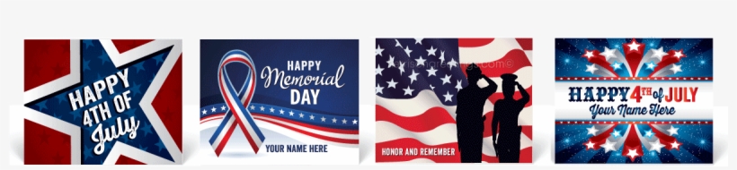 4th Of July Postcards - Law Enforcement Officers Saluting American Flag Art, transparent png download