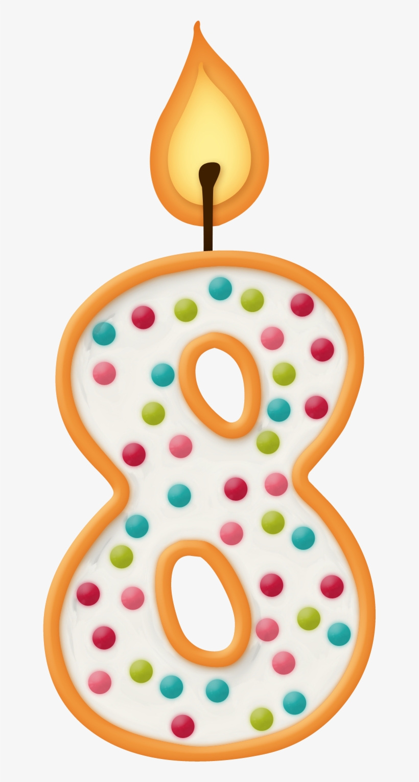 Velas De Cumpleaños Con Números - Birthday Candle 8 Png, transparent png download